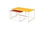 Miniature Set of 2 orange and yellow Spring metal coffee tables Clipped