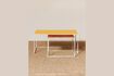 Miniature Set of 2 orange and yellow Spring metal coffee tables 4