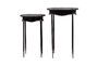 Miniature Set of 2 Orleans black metal side tables Clipped