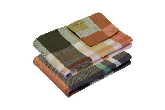 Set of 2 Playful multicolored cotton tea towels