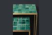 Miniature Set of 2 Porto green ceramic consoles 6