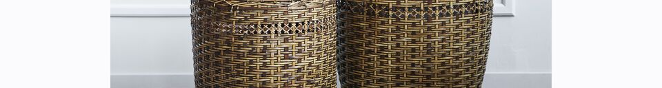 Material Details Set of 2 Pura light bamboo baskets