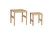 Miniature Set of 2 Puzzle light oak veneer side tables 1