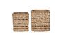 Miniature Set of 2 Ramla beige natural fiber baskets Clipped