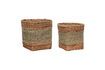 Miniature Set of 2 Reveal mint rattan baskets 3