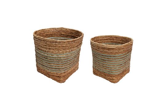 Set of 2 Reveal mint rattan baskets Clipped