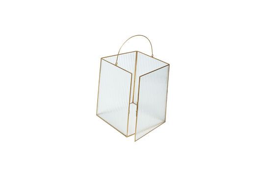 Set of 2 Ripple brass glass lanterns Clipped