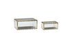 Miniature Set of 2 Ripple glass boxes 1