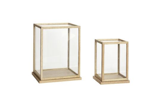 Set of 2 Spectacle clear glass boxes Clipped