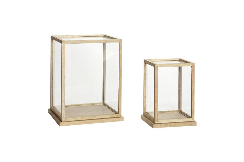 Set of 2 Spectacle clear glass boxes Hübsch