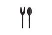 Miniature Set of 2 Tiane black mango wood salad servers 1