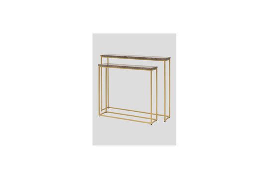 Set of 2 Trani gold marble consoles Clipped