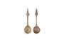 Miniature Set of 2 Tribo carved light wood salad spoons Clipped