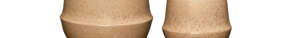 Material Details Set of 2 Vibe sand ceramic planters