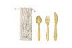 Miniature Set of 3 Ally gold stainless steel flatware sets 1