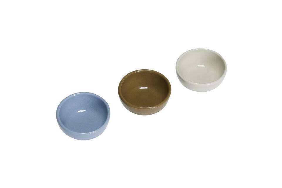 Set of 3 Amare multicolor ceramic bowls - 4