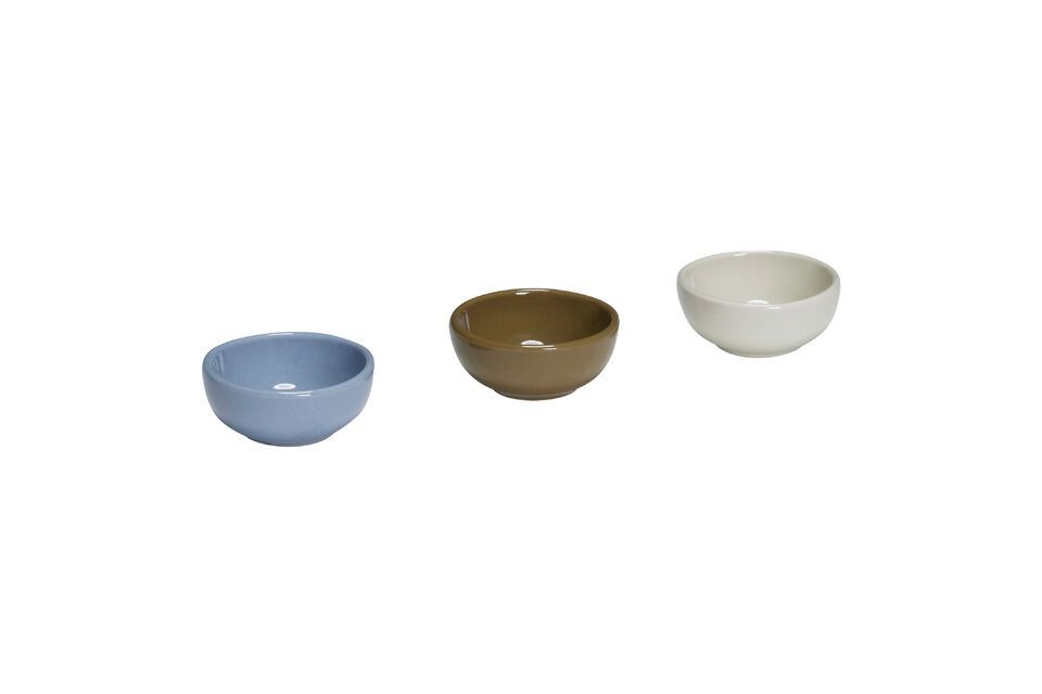 Set of 3 Amare multicolor ceramic bowls - 5