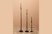 Miniature Set of 3 black forged metal candleholders 1