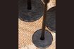 Miniature Set of 3 black forged metal candleholders 5