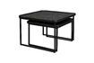 Miniature Set of 3 black wooden coffee tables Winston 1