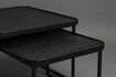 Miniature Set of 3 black wooden coffee tables Winston 2