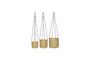 Miniature Set of 3 Bloom beige cotton planters Clipped