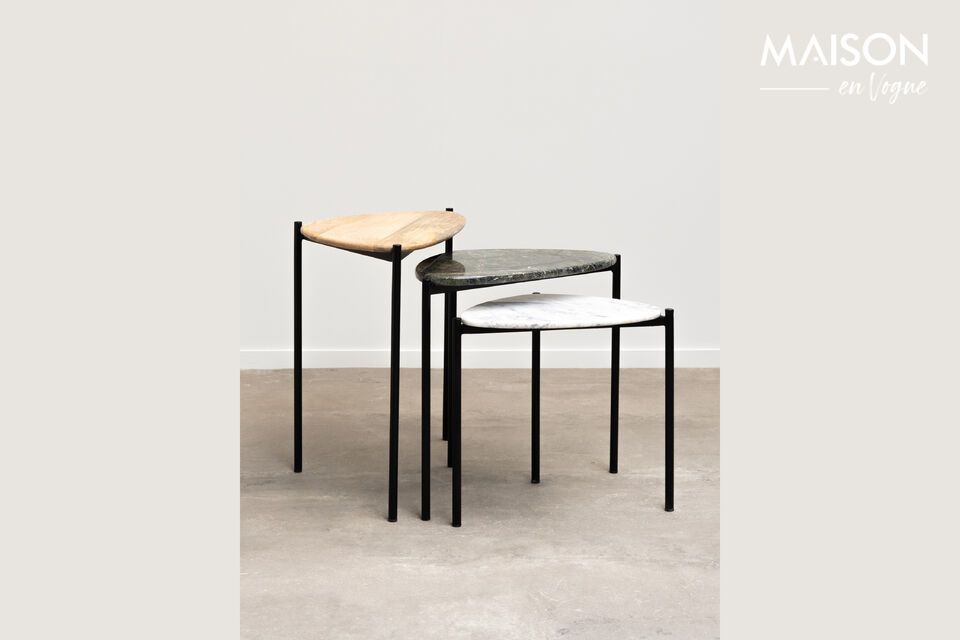 A trio of side tables for functional modernity.