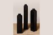 Miniature Set of 3 Canoa H120 black terracotta vases 2