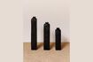 Miniature Set of 3 Canoa H120 black terracotta vases 3