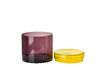 Miniature Set of 3 Caps multicolored glass jars 7