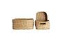 Miniature Set of 3 Chaka light rattan rectangular baskets Clipped