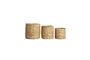 Miniature Set of 3 Chaka light rattan round baskets Clipped