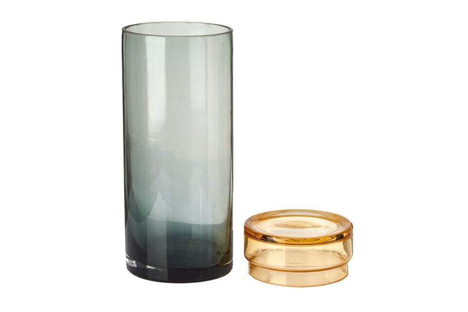 Invest in this set of cognac glass jars to add both practicality and aesthetic appeal to your home