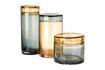 Miniature Set of 3 Cognac Caps glass jars 7