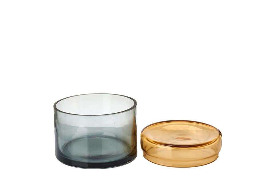 Set of 3 Cognac Caps glass jars - 10