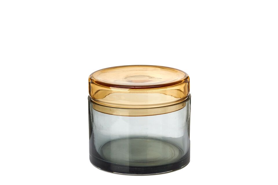 Set of 3 Cognac Caps glass jars - 11