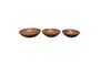 Miniature Set of 3 dark wood Forest salad bowls Clipped