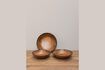 Miniature Set of 3 dark wood Forest salad bowls 1