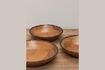 Miniature Set of 3 dark wood Forest salad bowls 4