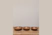 Miniature Set of 3 dark wood Forest salad bowls 6