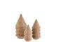 Miniature Set of 3 decorative trees in beige terracotta Treee Clipped