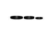 Miniature Set of 3 Embrace black metal dishes 1