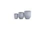 Miniature Set of 3 Gard grey cement planters Clipped