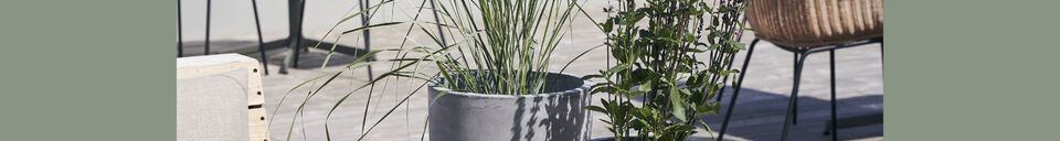 Material Details Set of 3 Gard grey cement planters