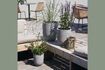 Miniature Set of 3 Gard grey cement planters 2