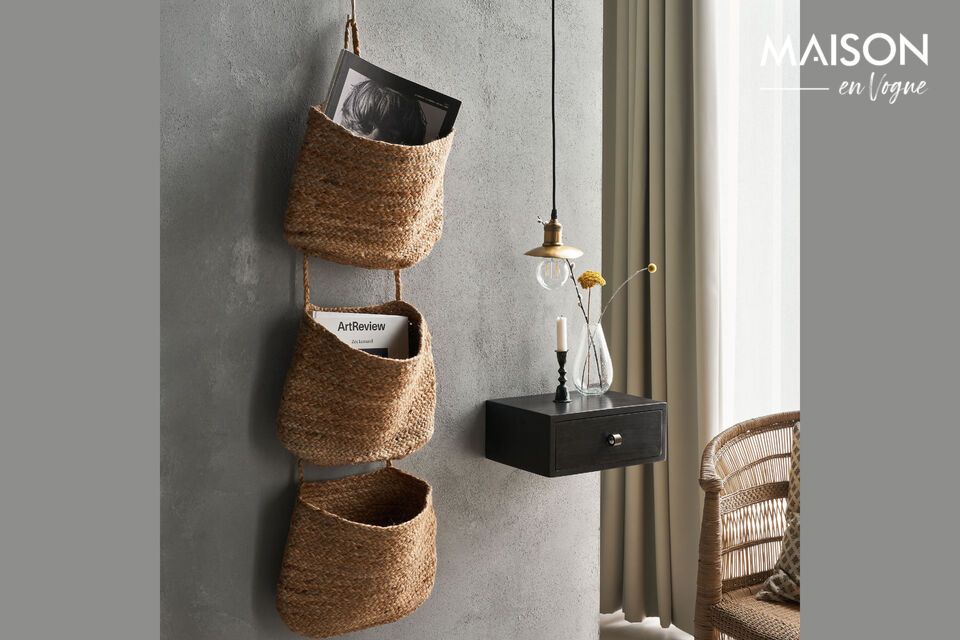 Organize elegantly with Ramla natural jute baskets.