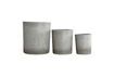 Miniature Set of 3 light grey Ave cement planters 1