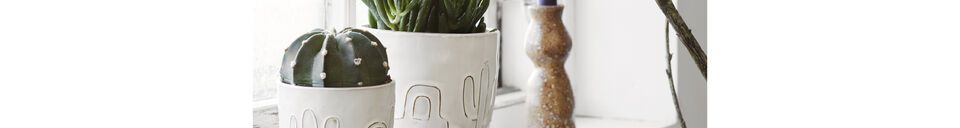 Material Details Set of 3 Myfly white stoneware planters