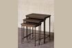 Miniature Set of 3 Napoleon copper metal side tables 2