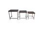 Miniature Set of 3 Napoleon copper metal side tables Clipped